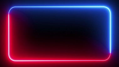 4k炫酷蓝色红色边框合成视频