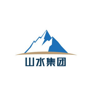 蓝色山脉酒店旅游创意logo设计