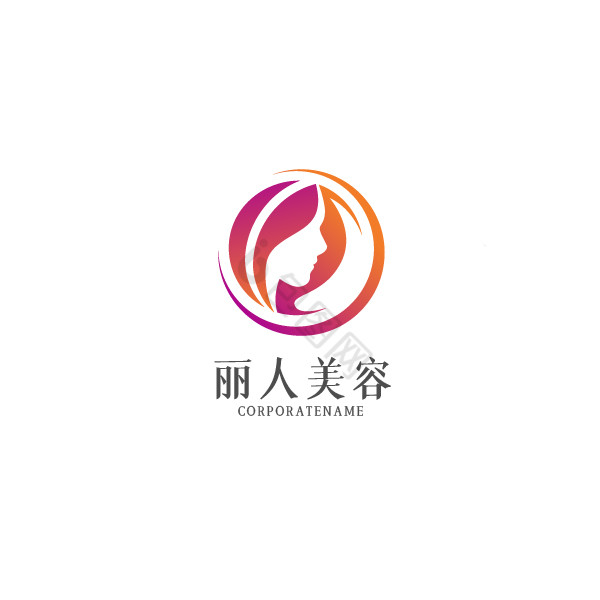 美容美发女性美丽标志logo商标图片