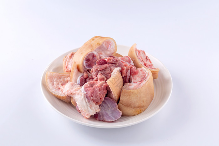 猪脚猪蹄生鲜肉类白底图片