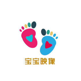 脚丫儿童照相映像创意logo设计