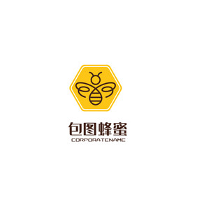 包图蜂蜜蜜蜂logo标志