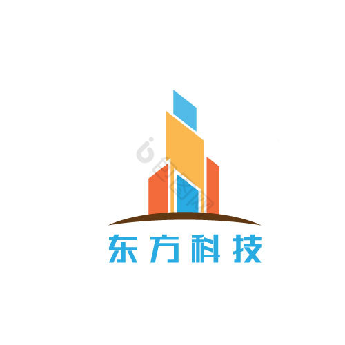 彩色拼图科技logo图片