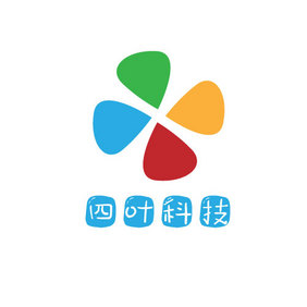 简洁四叶草科技创意logo设计