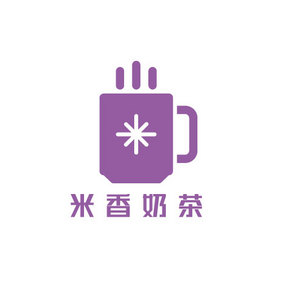 紫色简洁冷饮饮品创意logo设计