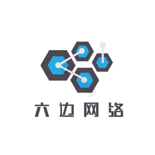 多边形连接网络科技logo图片