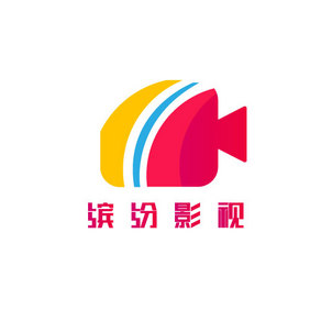 彩色热带鱼影视创意logo设计