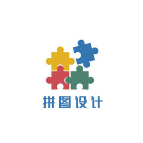 彩色拼图设计创意logo设计