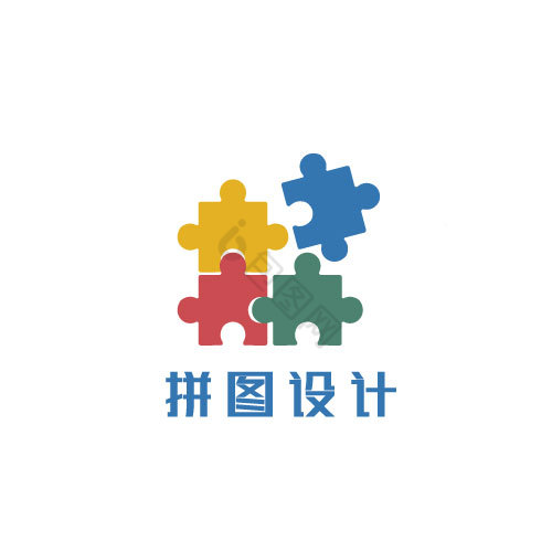 彩色拼图logo图片