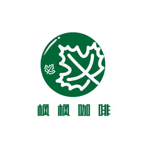 树叶咖啡饮品logo图片