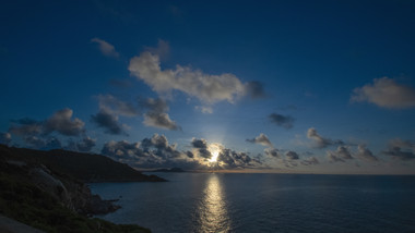 震撼心灵的海岛海上日出延时摄影高清4k