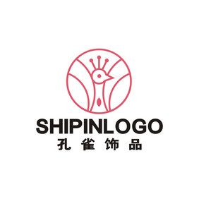 饰品首饰孔雀女装LOGO标志VI