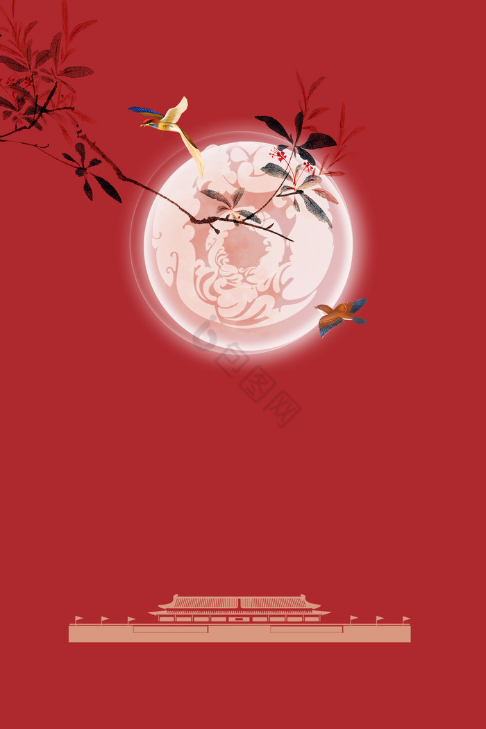 古风中秋节月亮图片