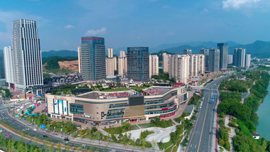 航拍浙江常山县经济开发区