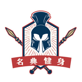 炫酷健身运动徽章创意logo设计