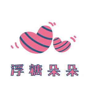 可爱心形糖果美食创意logo设计