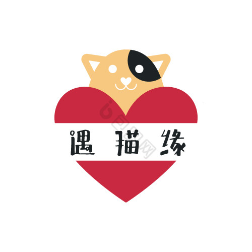 红心宠物logo图片