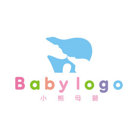 母婴小熊北极熊儿童用品LOGO标志VI