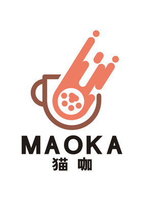 奶茶店猫咖饮品撸猫LOGO标志VI