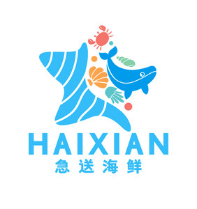 海洋馆海鲜海产配送LOGO标志VI