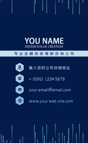 蓝色数字科技电子信息传媒公司名片