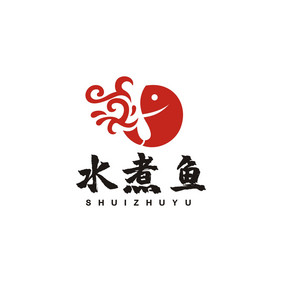 水煮鱼烤鱼纸包鱼餐饮LOGO标志VI