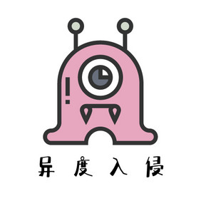 粉色搞怪生物游戏创意logo设计