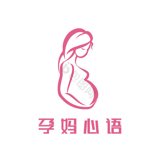 线条孕妇服装logo图片