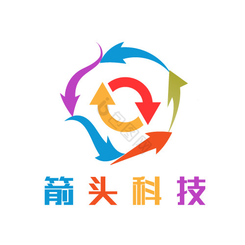 多彩箭头交通科技logo图片