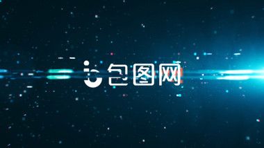 简洁数字科技信号干扰LOGO片头PR模板