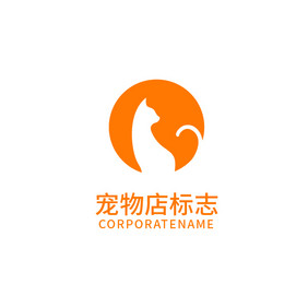 宠物商店猫狗logo