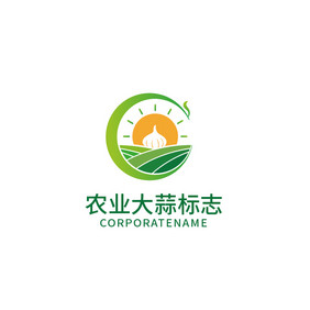 农业农田大蒜logo