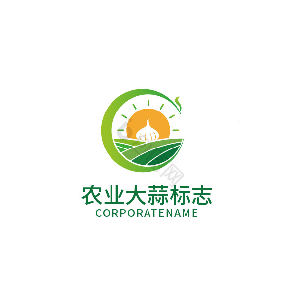 农业农田大蒜logo图片