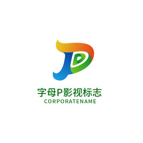 影视传媒字母p标志