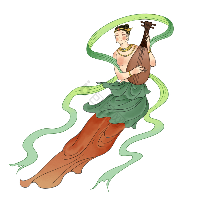 敦煌仙女飞天图片-敦煌仙女飞天素材免费下载-包图网