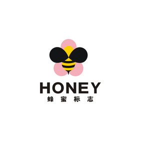 花朵蜜蜂补品饮品蜜蜂LOGO标志VI