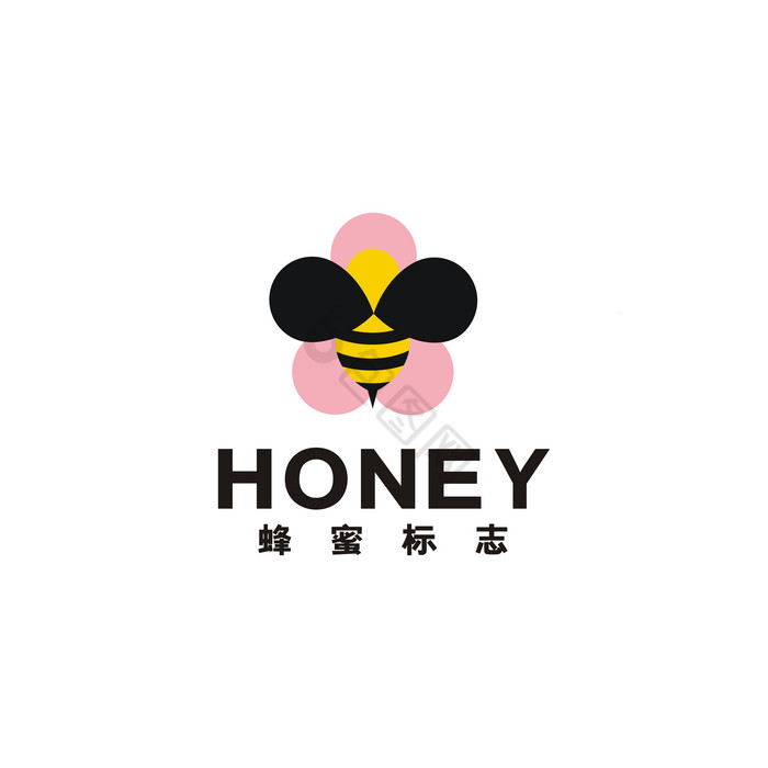 花朵蜜蜂补品饮品蜜蜂LOGO标志VI图片