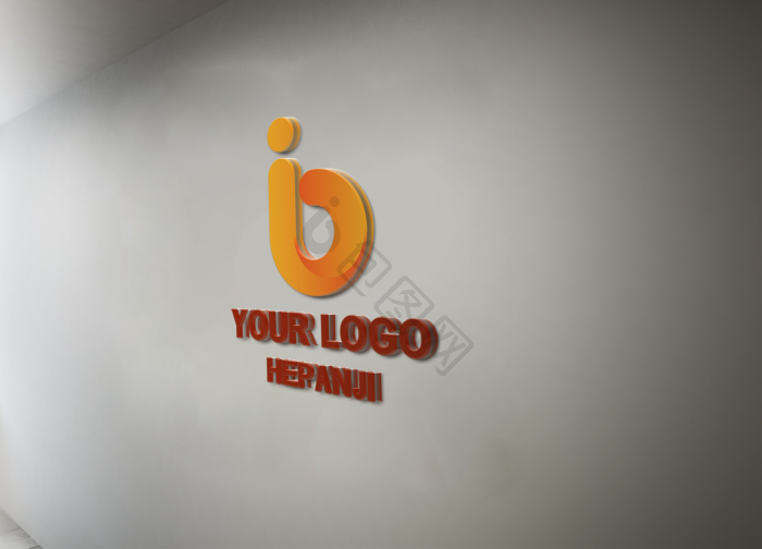 侧视墙面亚克力字厚度logo标志模板-包图网