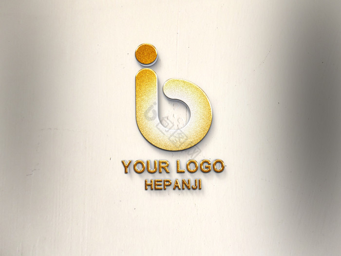 黄金3D字金属字logo标志图片