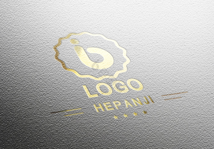 石头雕刻纹理烫金logo标志图片