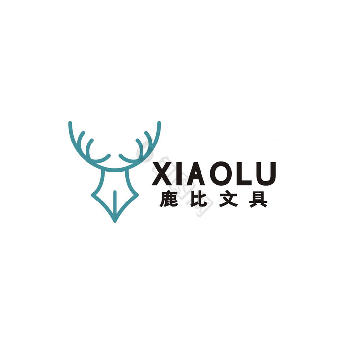 小鹿文具教育早教在线辅导LOGO标志VI图片