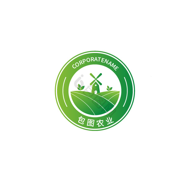 农业农田风车logo标志图片