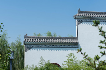 江南建筑围墙屋檐