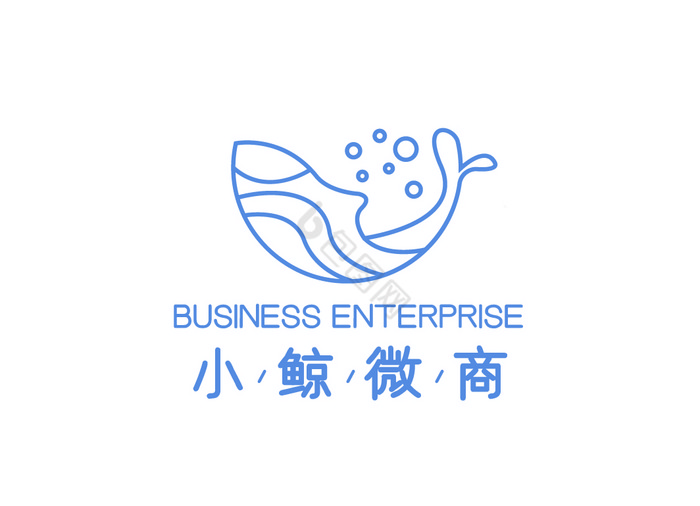 鲸鱼图形电商微商LOGOVI图片