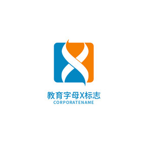 科技网络字母x标志logo