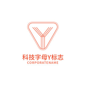 线条字母y三角标志