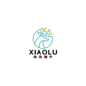 杂货铺便利店小鹿星星LOGO标志VI