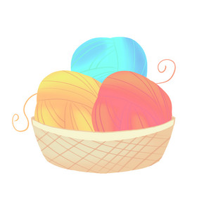 手工毛线线团织毛衣图片