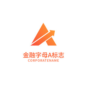 金融上升字母a标志logo