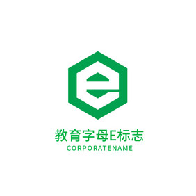 教育字母e标志logo